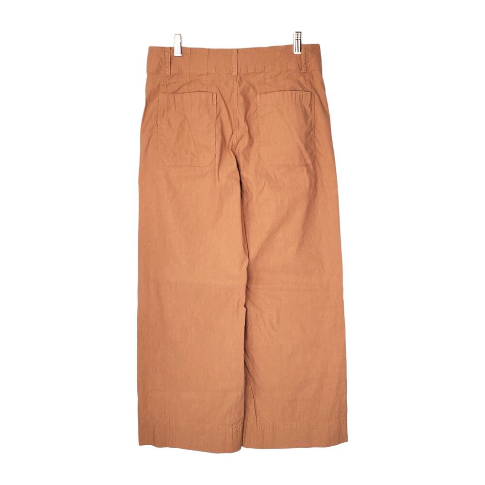 Maeve Anthropologie The Colette Magic Fabric Crop Wide Leg Pants Tan Size 32 - Picture 3 of 8